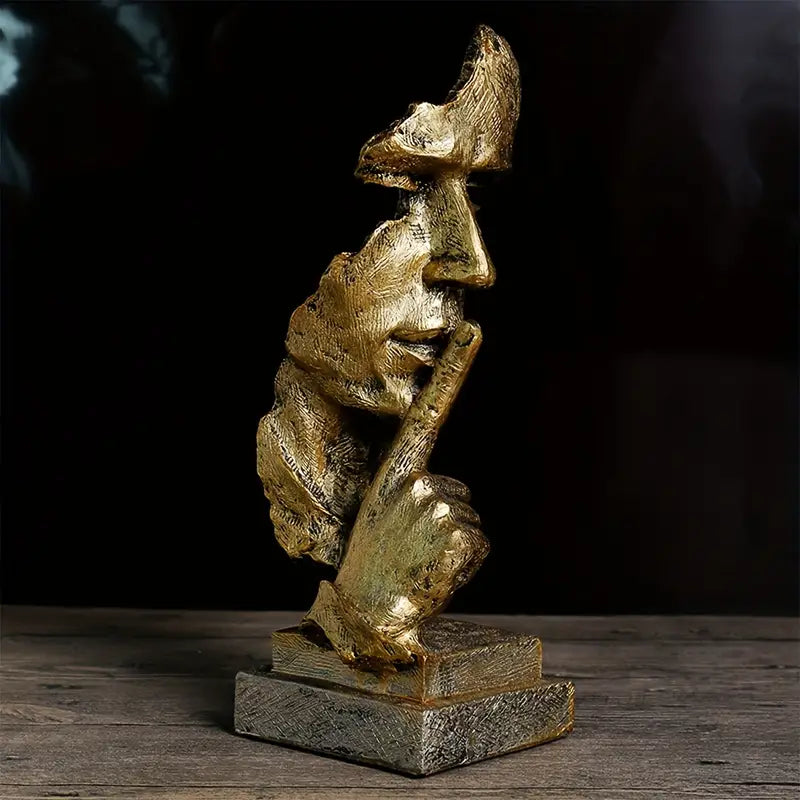 Meditations™ - 3pcs Sculpture Set Silence is Golden Gold