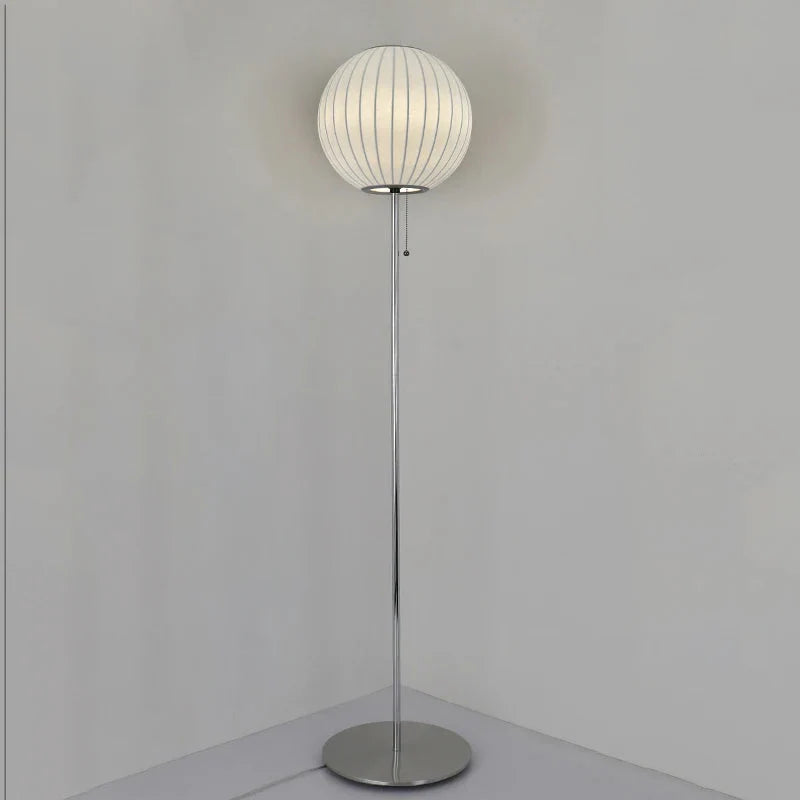 Silk Lights Fabric Table & Floor Lamp Floor Lamp Round