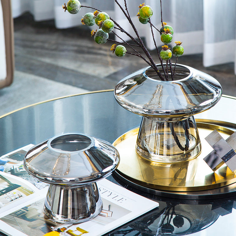 Silver Mirror Modern Glass Vase