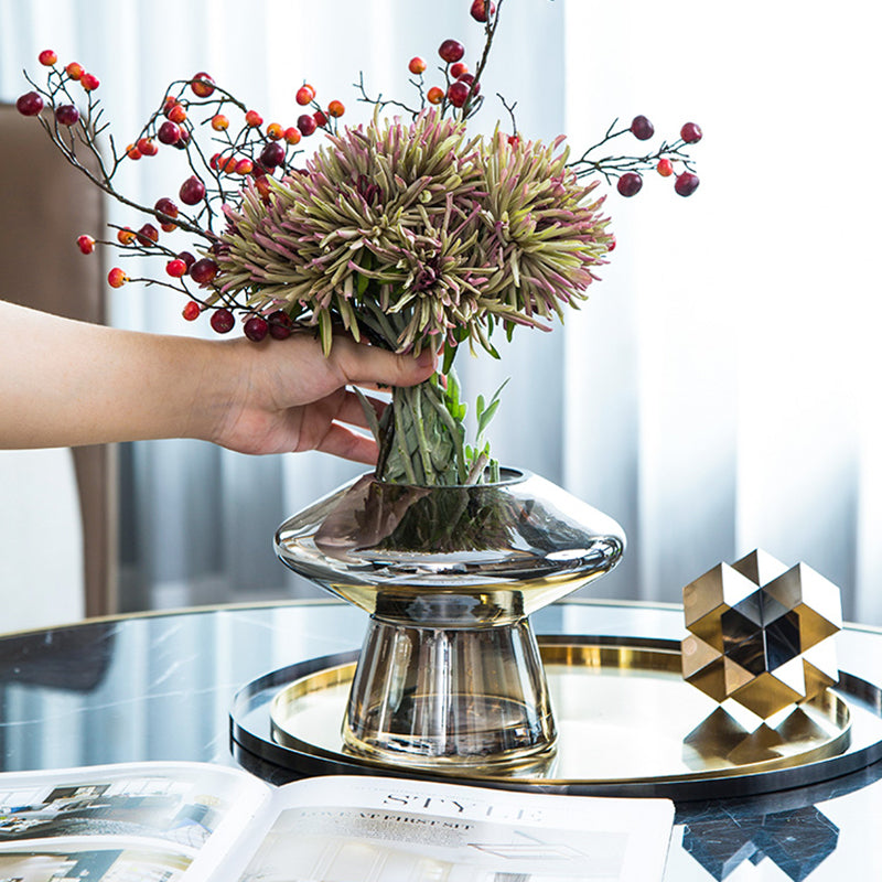 Silver Mirror Modern Glass Vase