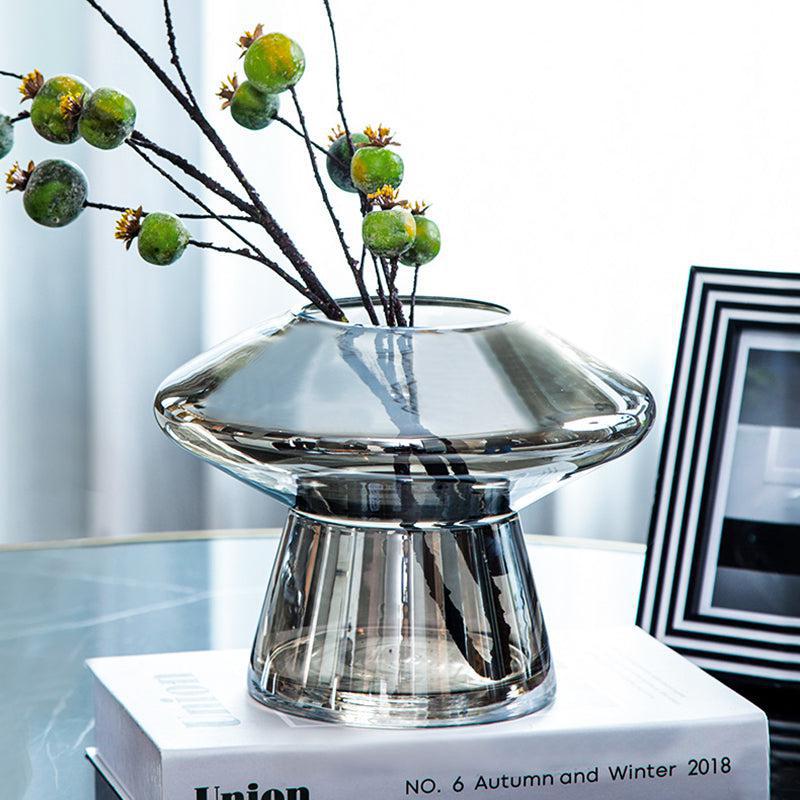 Silver Mirror Modern Glass Vase Large