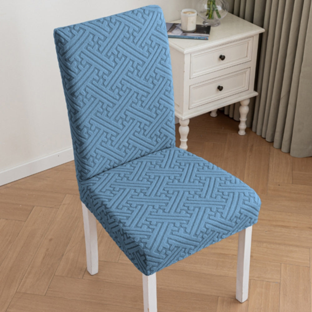 Silvra Elastic Lattice Dining Chair Cover Ocean Drift