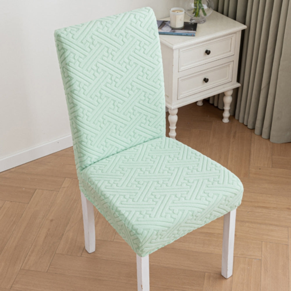 Silvra Elastic Lattice Dining Chair Cover Mint Frost