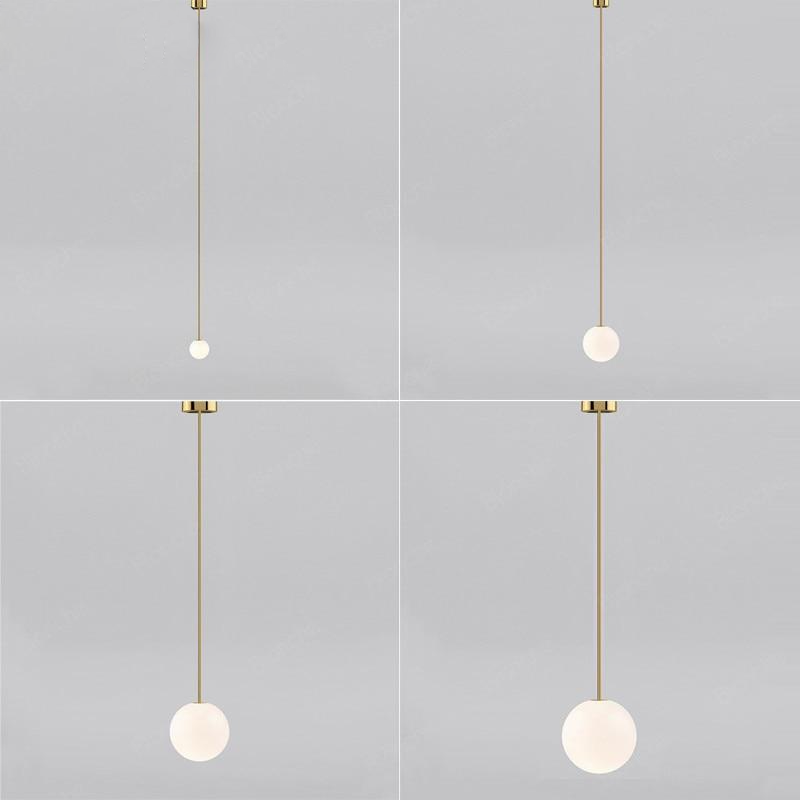 Single Globe Brass Pendant