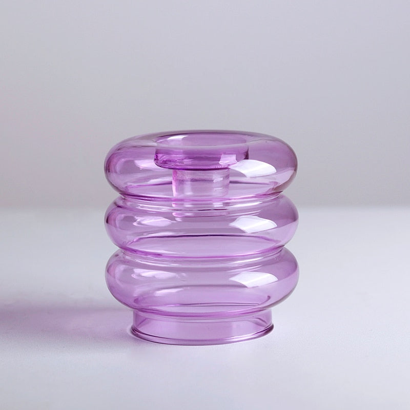 Skittles Glass Candle & Tealight Holders Lilac