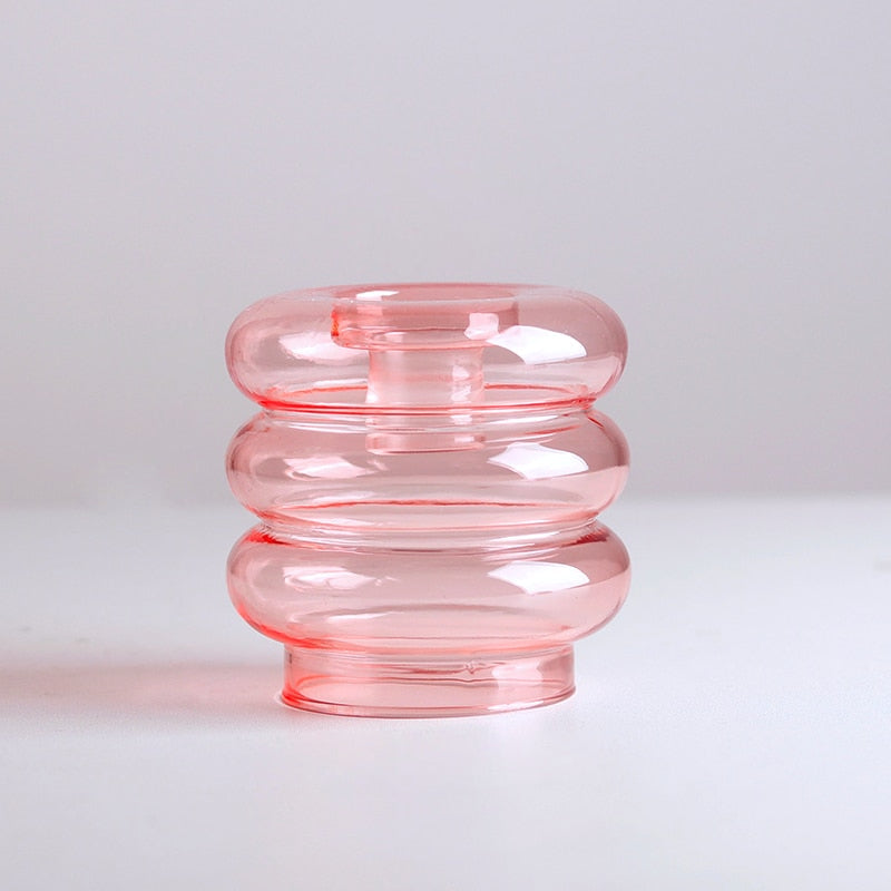 Skittles Glass Candle & Tealight Holders Pink
