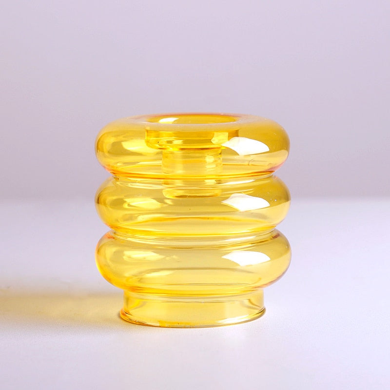 Skittles Glass Candle & Tealight Holders Yellow