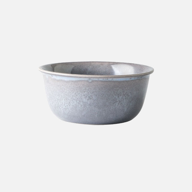 Slate Ceramic Porcelain Dinnerware Bowl (6.5" W)
