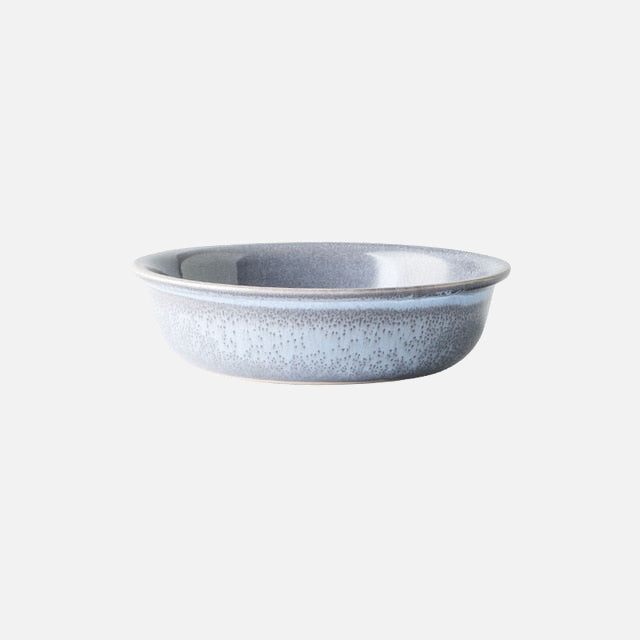 Slate Ceramic Porcelain Dinnerware Deep Plate (6" W)