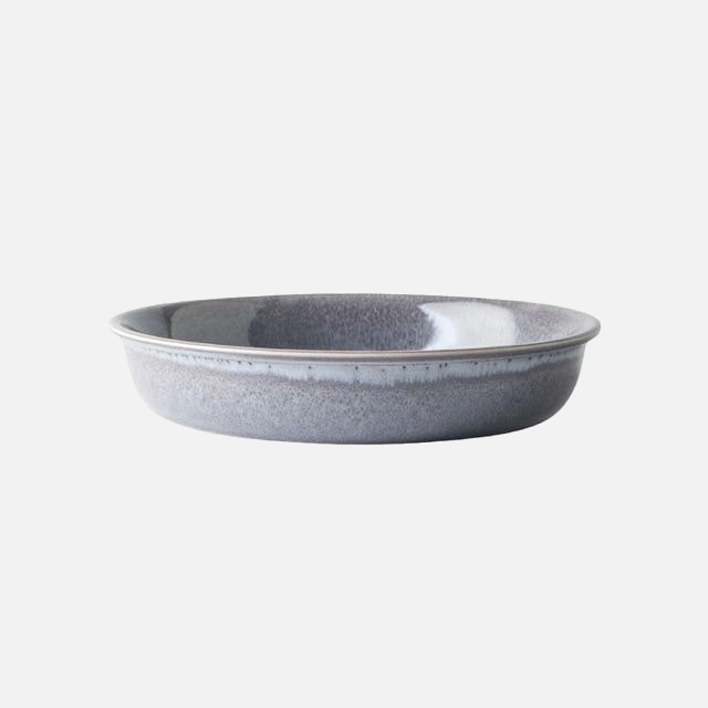 Slate Ceramic Porcelain Dinnerware Deep Plate (8.6" W)