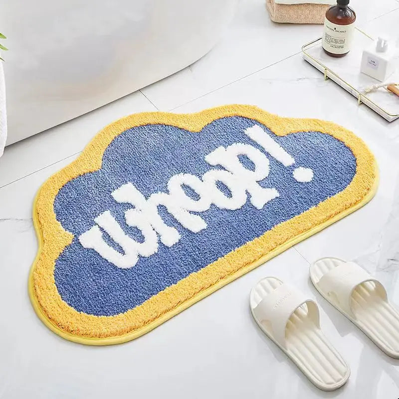 Happy Step Plush Bath Mat Whoop!