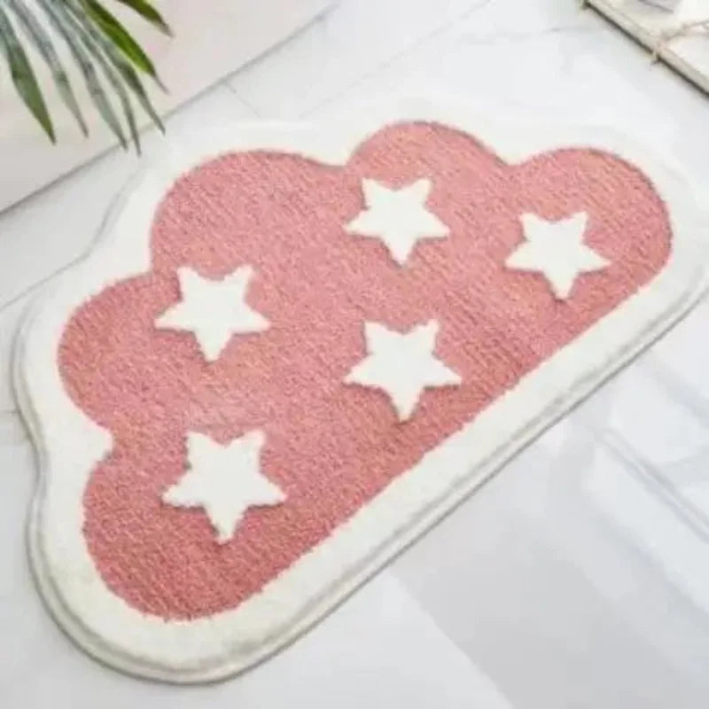 Happy Step Plush Bath Mat Stars