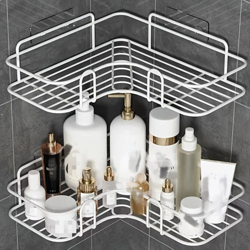 Bathroom Corner Storage Shower Caddy White