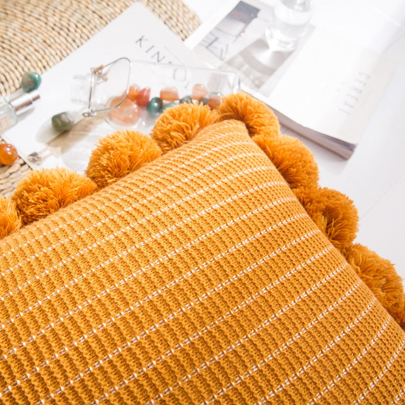 Smock & PomPom Square Pillow Cover