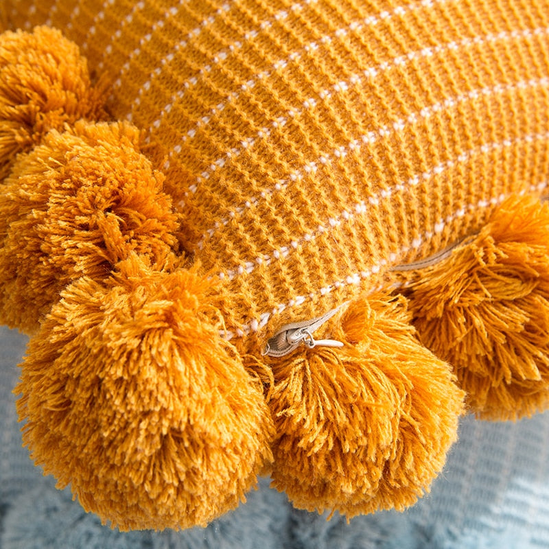 Smock & PomPom Square Pillow Cover