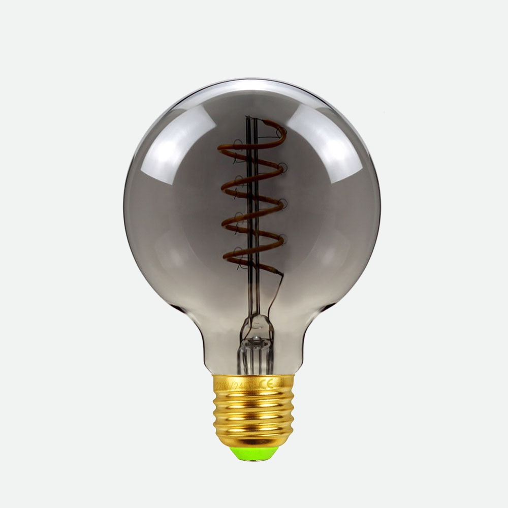 Smoke Led Spiral Filament Edison Bulb G80