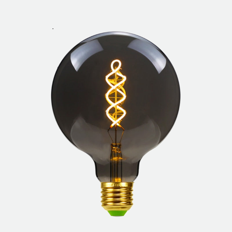 Smoke Led Spiral Filament Edison Bulb G125