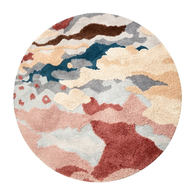 Soft Pastures Round Area Rug Pink