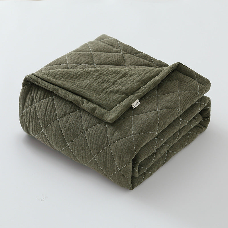 Cotton Muslin Baby Quilt – Soft & Lightweight Olive