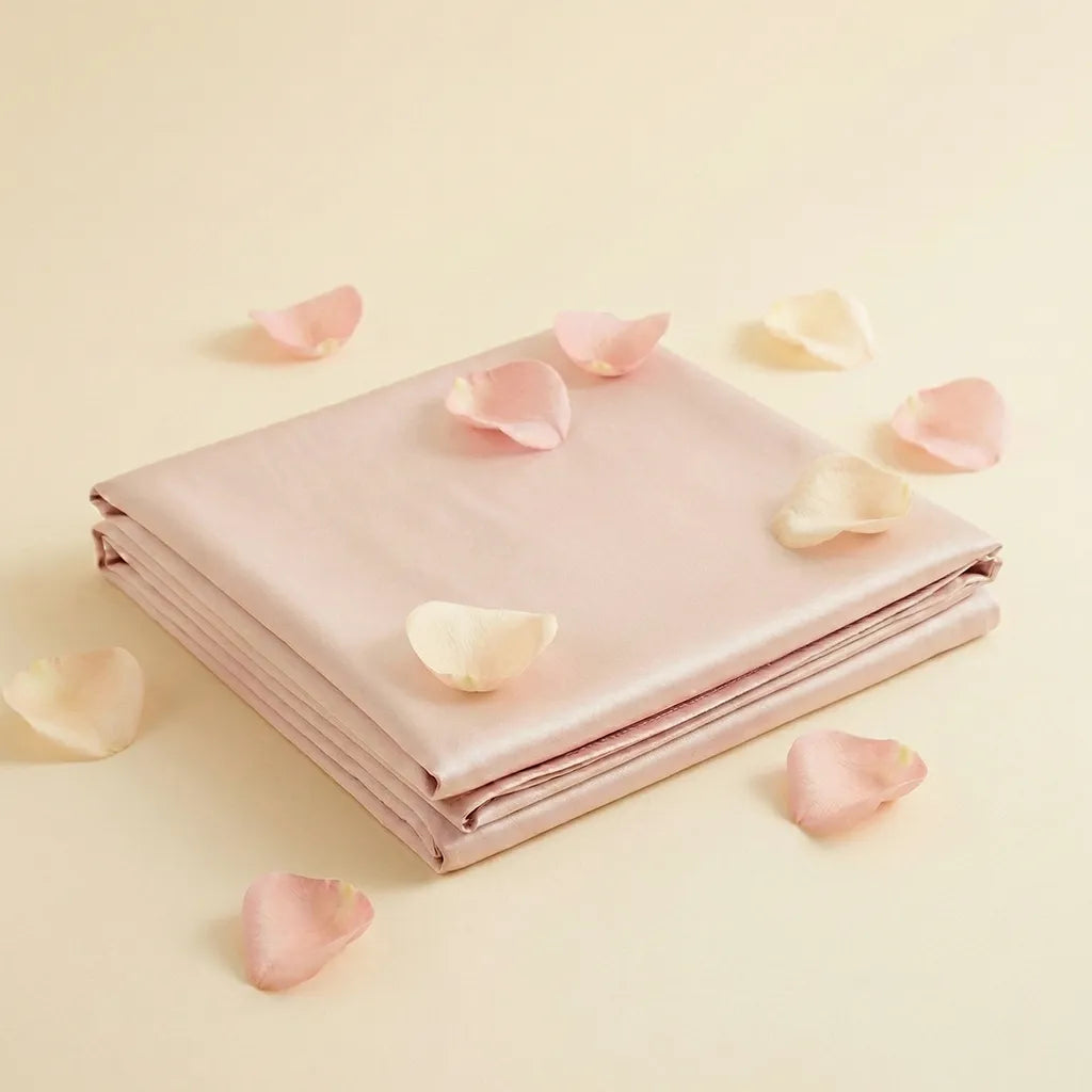 Soft Pink 19 Momme Silk Flat Sheet