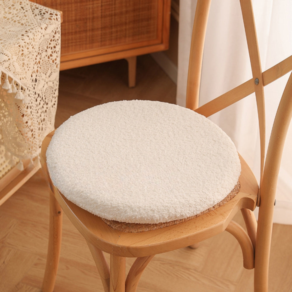 Soft Velvet Rabbit Chair Cushion Ivory