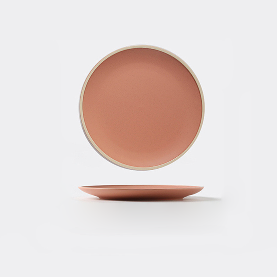 Soho Ceramic Stoneware Dinner Plates Coral 8 inch Plate