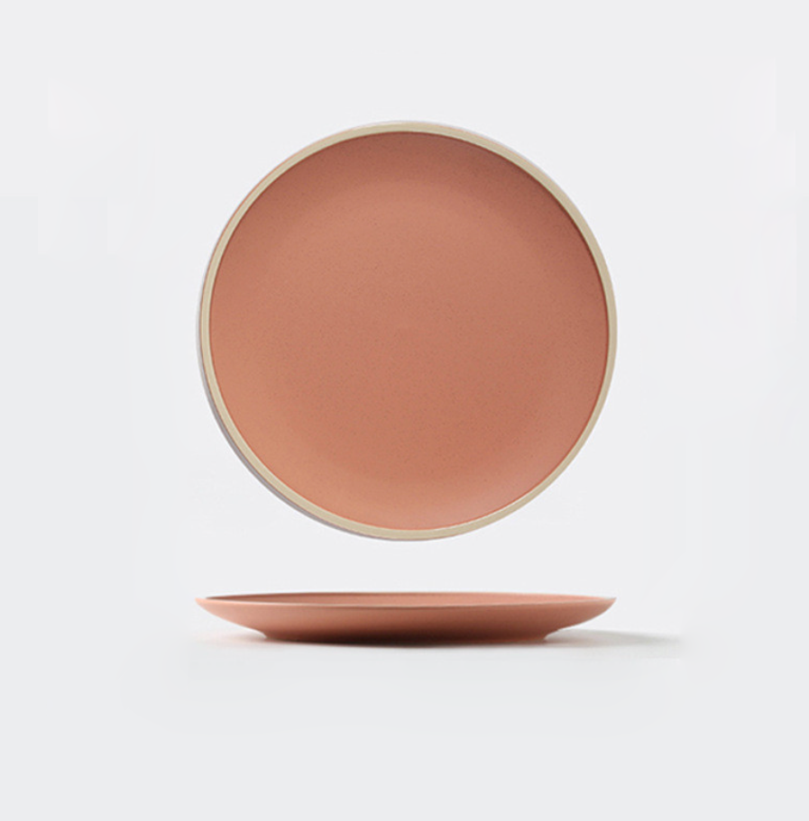 Soho Ceramic Stoneware Dinner Plates Coral 10 inch Plate