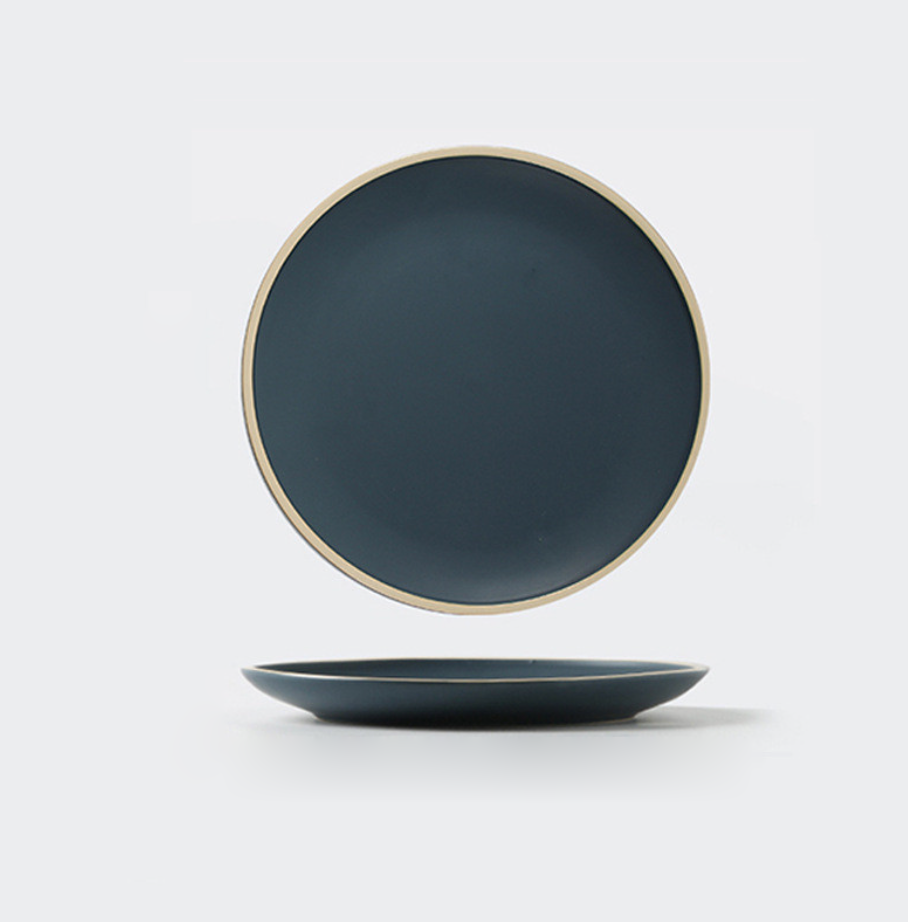 Soho Ceramic Stoneware Dinner Plates Navy 10 inch Plate