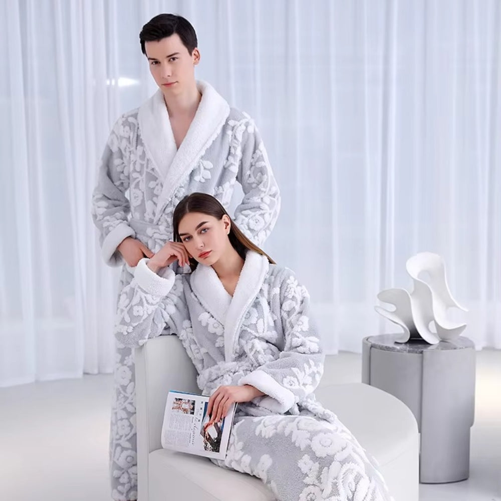 Solane Luxe Jacquard Bathrobe Lavender Bliss