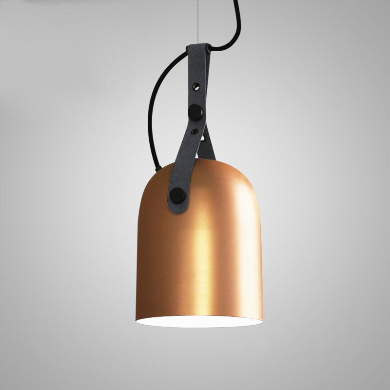Sonoma Metal & Leather LED Pendant Light Copper Long