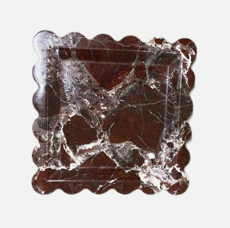 Sophya Stone Catch All Tray Red Marble