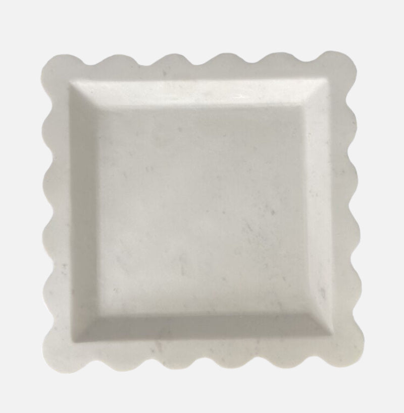 Sophya Stone Catch All Tray White Marble