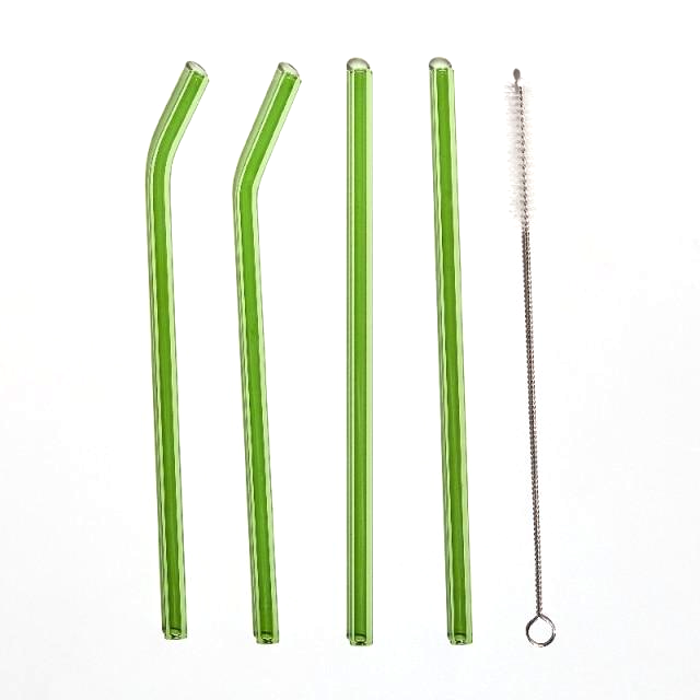 Sorbet Glass Straw 4Pc Set Lime