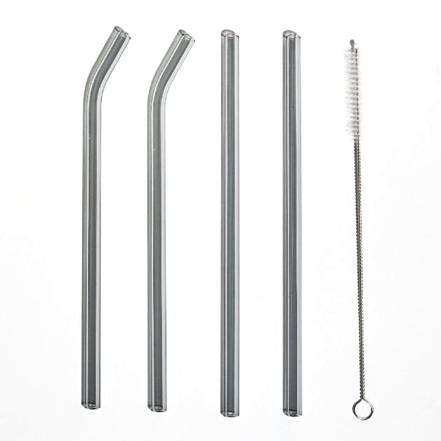 Sorbet Glass Straw 4Pc Set Gray