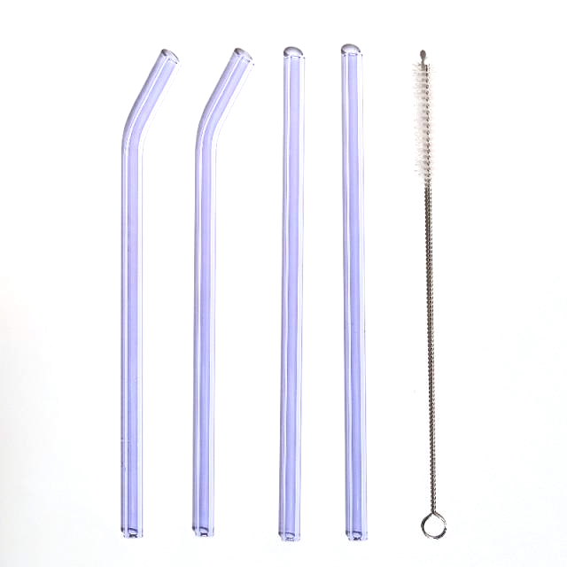 Sorbet Glass Straw 4Pc Set Lilac