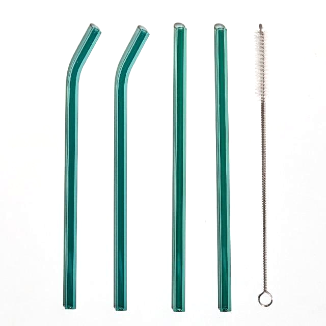 Sorbet Glass Straw 4Pc Set Teal