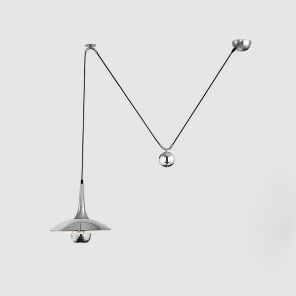 Sorrenti Plated Pendant Light Single Pendant Weight Chrome