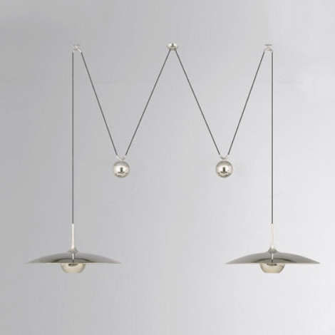 Sorrenti Plated Pendant Light Double Pendant Chrome