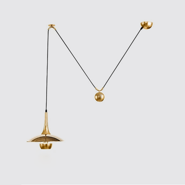 Sorrenti Plated Pendant Light Single Pendant Weight Gold