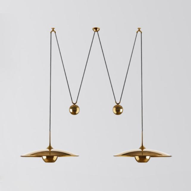 Sorrenti Plated Pendant Light Double Pendant Gold