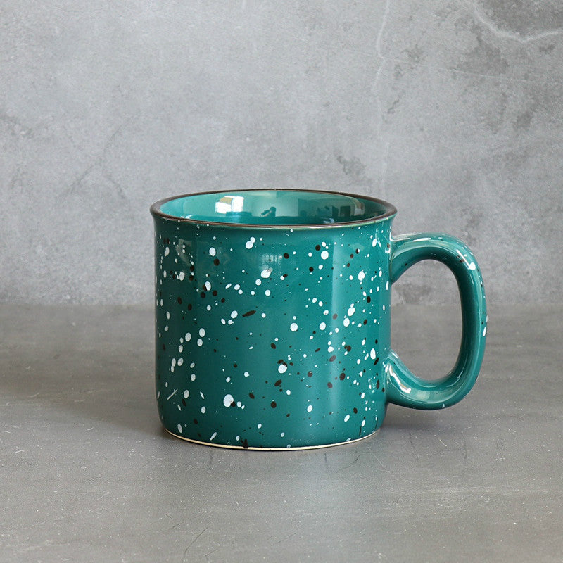 Splatter Ceramic Mugs Green