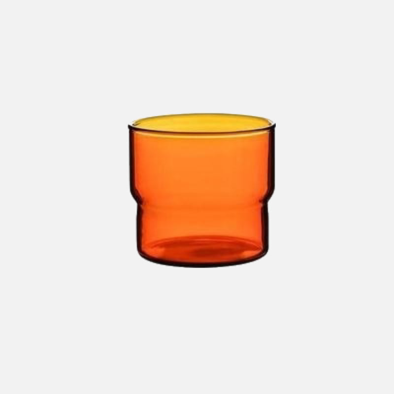 Stack Drinking Glasses Short Amber