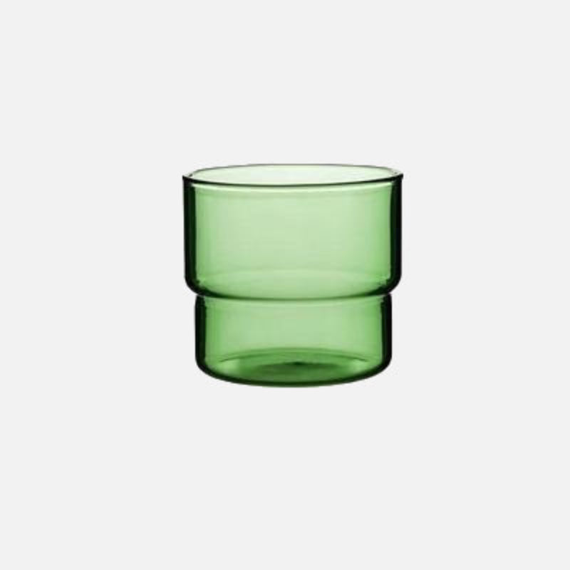 Stack Drinking Glasses Short Green