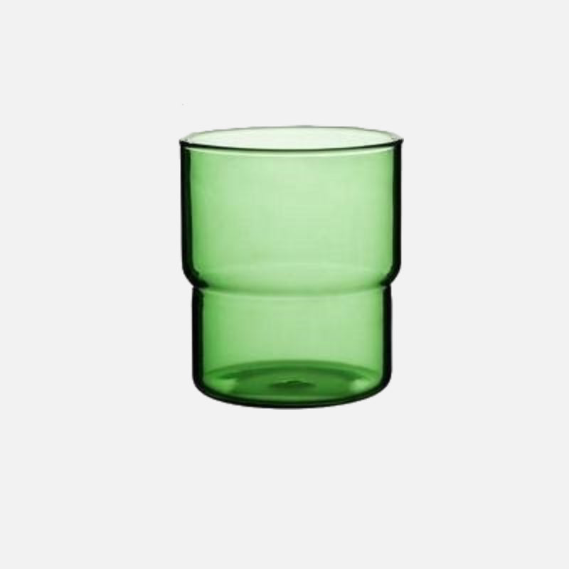 Stack Drinking Glasses Tall Green