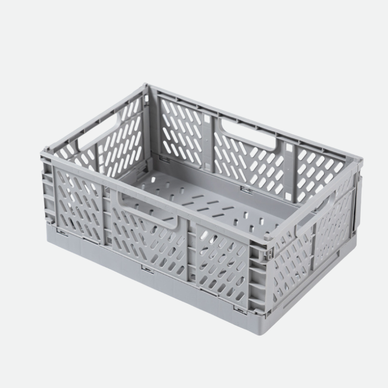 Stackable Plastic Storage Boxes Gray