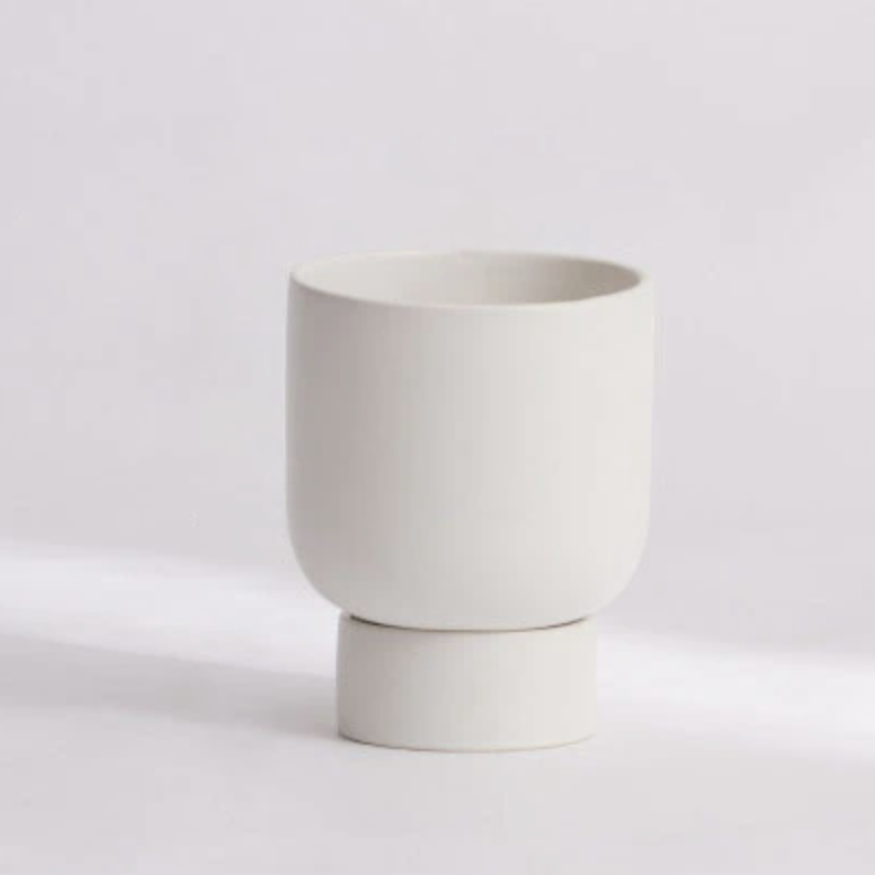 Stacked Camper Flower Pot Pearl White Large