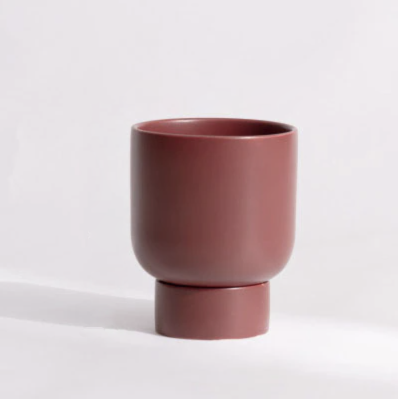 Stacked Camper Flower Pot Dark Red Large