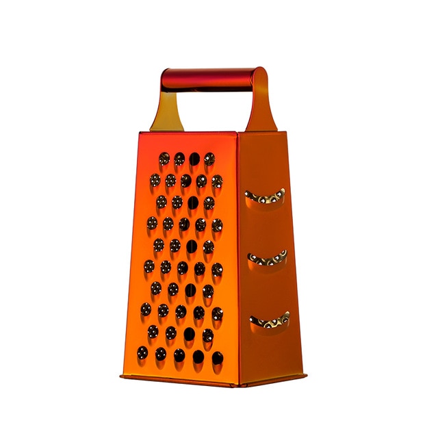 Stainless Steel Retro Fun Food Grater Orange Red