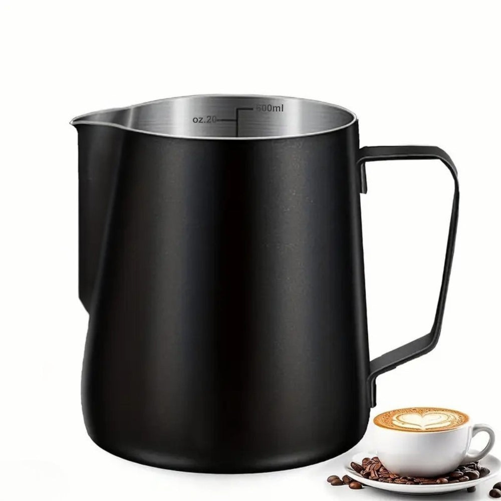 Stainless Steel Milk Frothing Pitcher Black 600ml