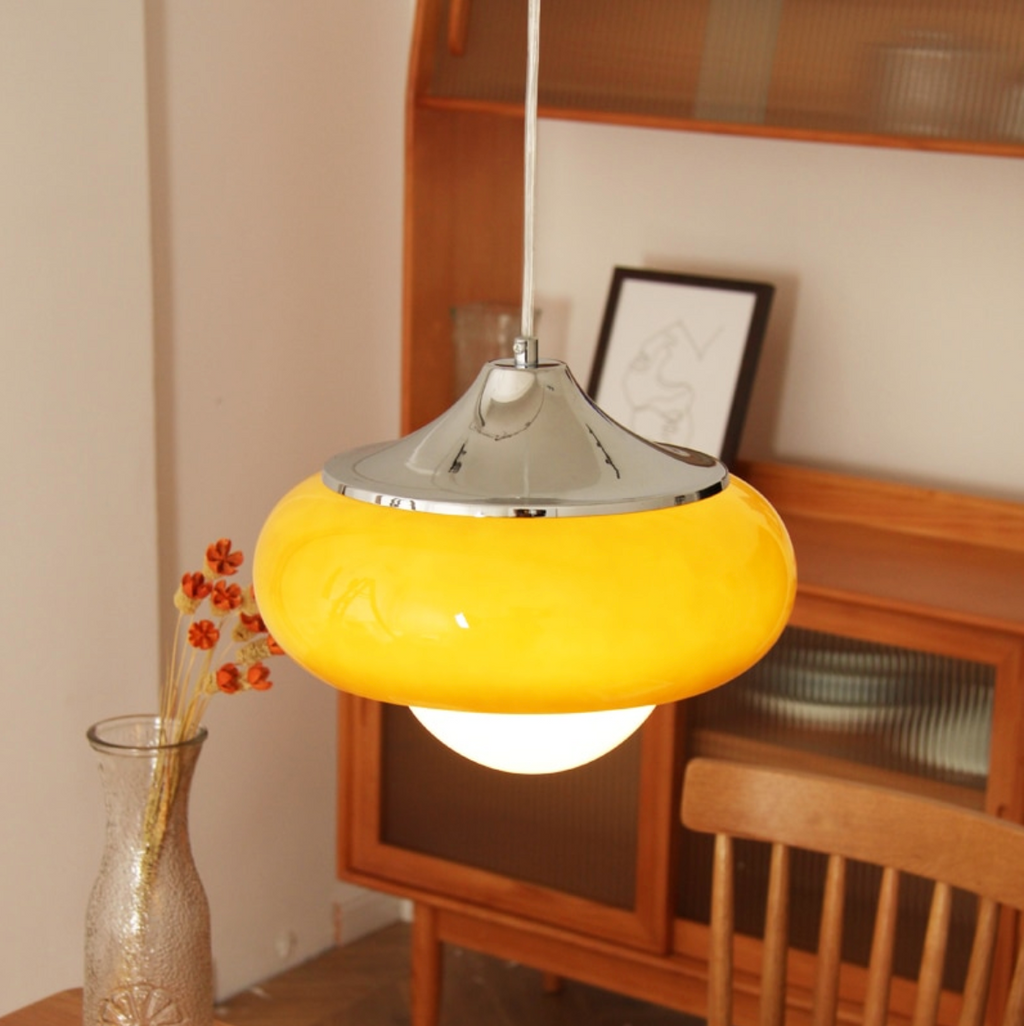 Starburst Retro Glass & Chrome LED Pendant Lights